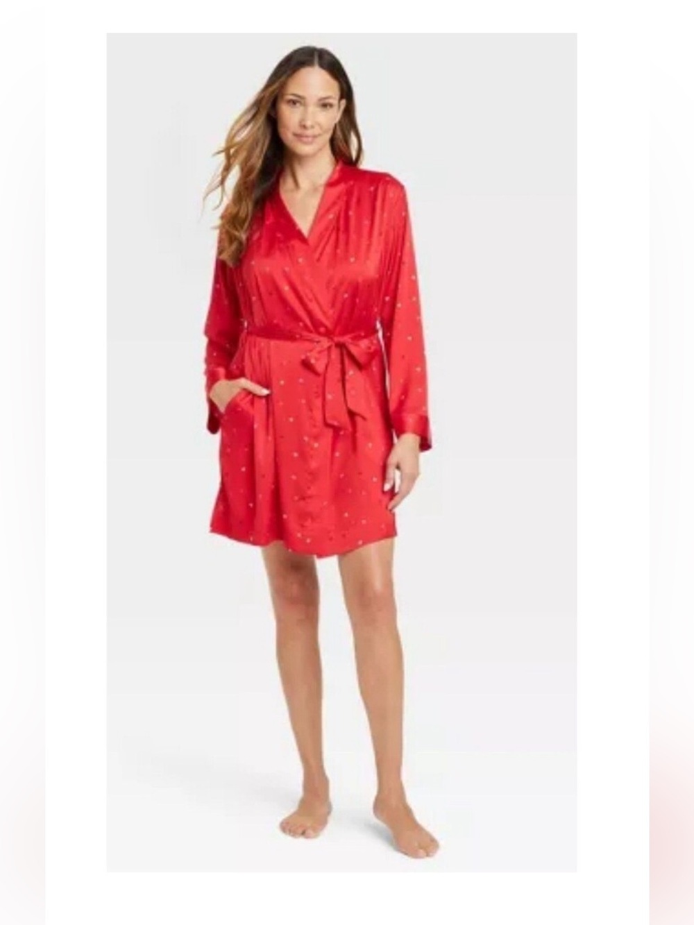 Target Stars Above Red Hearts Satin Robe BRAND NEW WITH TAGS
